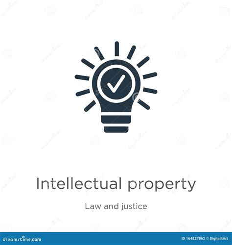 Intellectual Property Icon Vector Trendy Flat Intellectual Property