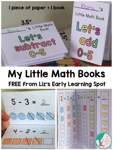 My Little Math Books Free Printables