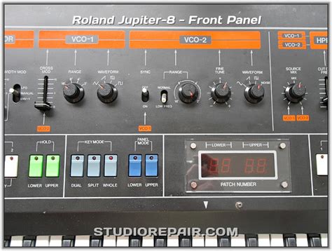 Studio Repair Roland Jupiter 8 Front Panel