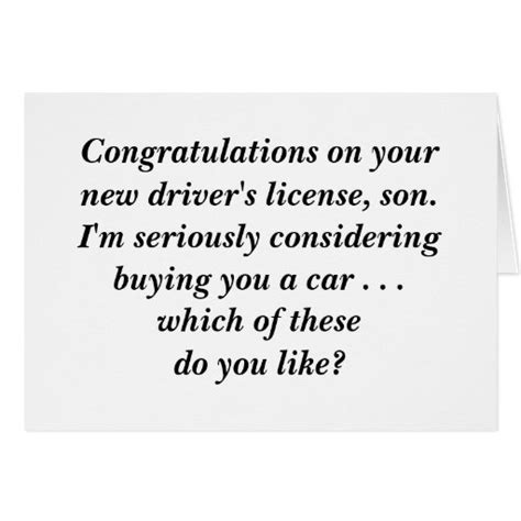 Congratulations On Your Drivers License Card Zazzle