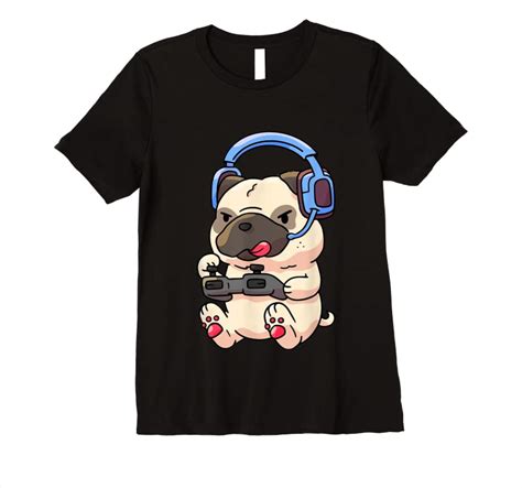 Cool Gamer Pug Gaming Pugs Video Game T T Shirts Teesdesign