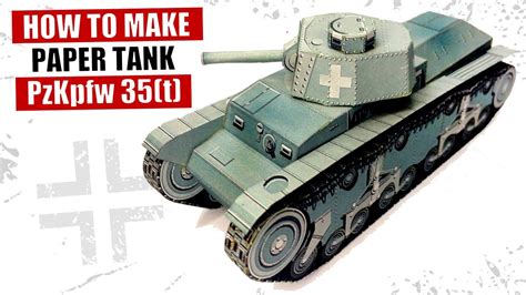 How To Make Paper Tank Panzer 35t Lt Vz 35 Ww2 Pzkpfw 35t Diy