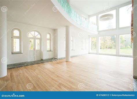 Spacious Area In Modern House Stock Photo Image Of Balustrade