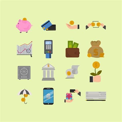 Premium Vector Banking Icon Element Set