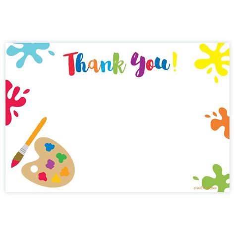 Art Painting Themed Thank You Note Cards Madison And Hill Painting