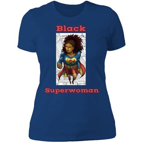 Black Superwoman Limited Edition Ladies Boyfriend T Shirt Black And