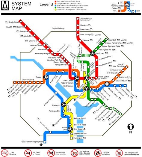 Red Line Metro Map United States Map