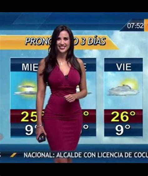 mexican weather girl susana almeida wearing a tight red dress the sexiest weather girls in the