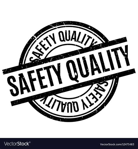 Safety Quality Rubber Stamp Royalty Free Vector Image