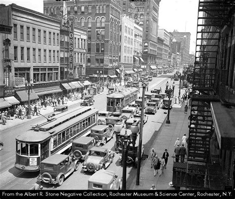 Manufacturers and traders trust company, rochester downtown branch (0.5 miles) full service brick and mortar office 28 east main street rochester. This photograph documents a rapidly changing era on Main ...