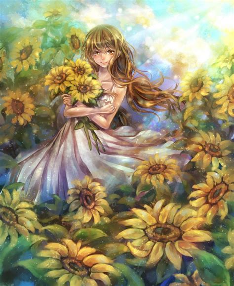 17 Best Images About Sunflower In Anime On Pinterest
