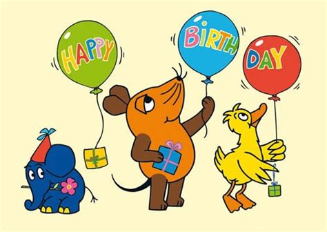From the inside stories, nulli the hare and priesemut the frog (by matthias sodtke), who das zeigen wir euch nach der nächsten maus. Postkarte A6 +++ SENDUNG MIT DER MAUS +++ HAPPY BIRTHDAY ...