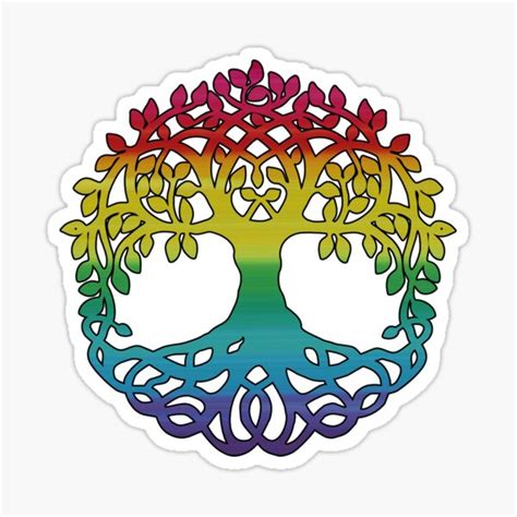 Rainbow Tree Of Life Sticker For Sale By Thepurplefrog Redbubble