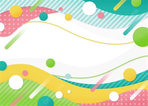 Colorful Cute White Yellow Green Blue Pink Memphis Gradient Background