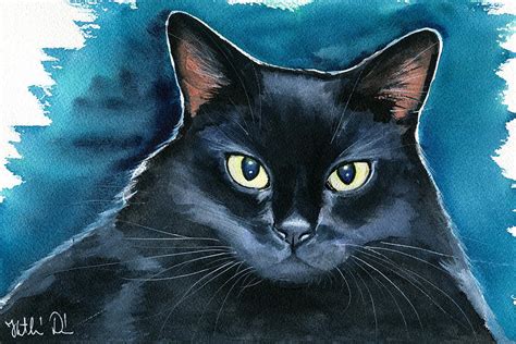Ozzy Black Cat Painting Painting By Dora Hathazi Mendes Pixels