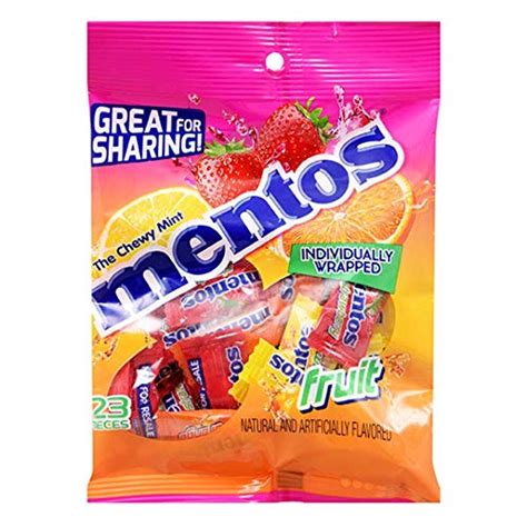 Perfetti 1 Bag Mentos The Chewy Mint Fruit Flavored