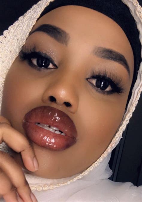 Most Beautiful Black Women Beautiful Lips Beautiful Hijab Big Lips Natural Long Tongue Girl