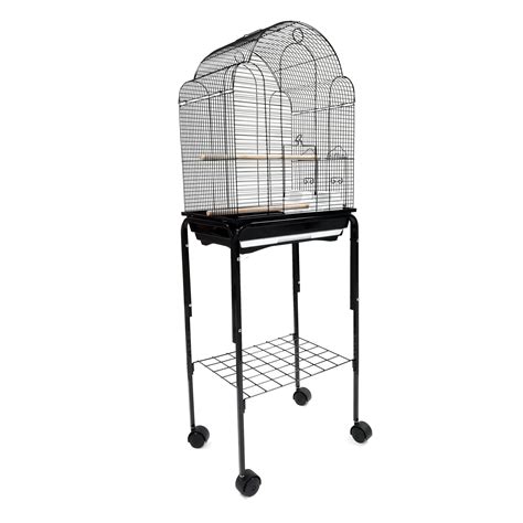 Yml Bar Spacing Shell Top Bird Black Cage With Stand Small Petco