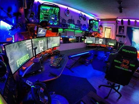 Most tables at most are a couple of feet wide, and tournament size tables are 22 feet long. 30 Cool Gaming Setup Ideas for That Badass Experience ...
