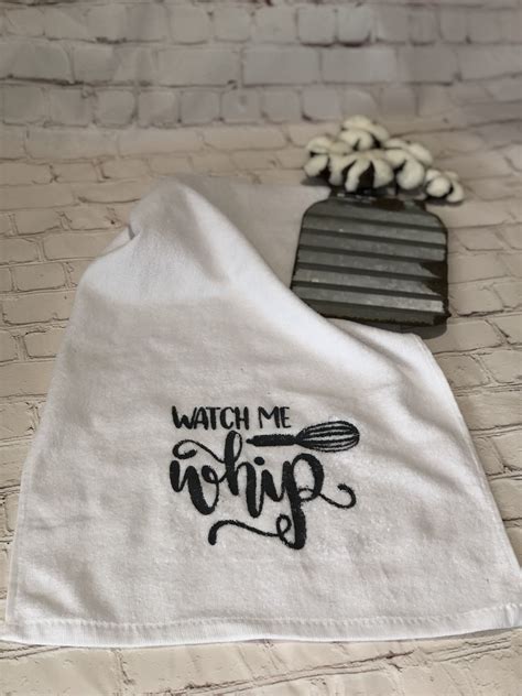 Your kitchen loving mom or friend will go crazy after unwrapping this super cool gift. Funny 'Watch Me Whip' cotton dish/kitchen towel in 2020 ...