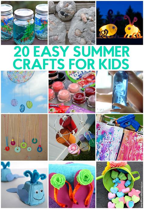 20 Easy Summer Crafts For Kids A Little Craft In Your Daya Little