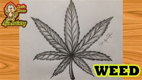 Marijuana drawing images stock photos vectors shutterstock. Marijuana Weed Leaf 420 😎 Easy way to draw | Realistic ...