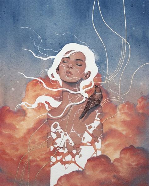Whimsical And Ethereal Watercolors Of Women In Deep Moments Of Intimacy