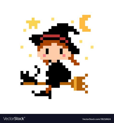 Pixel Witch Pixel Art Characters Pixel Art Design Anime Pixel Art My