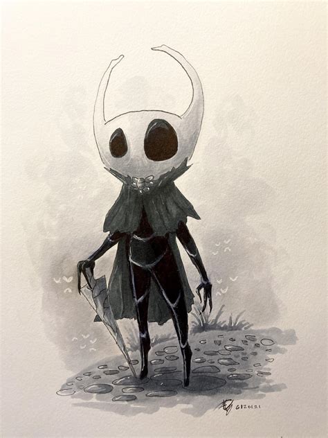 Drawing Every Hk Characterenemy Day 1 Ghost Rhollowknight
