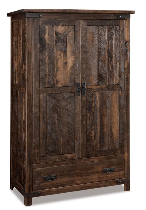 Iron Wood Wardrobes & Armoires | Amish Solid Wood Wardrobes | Kvadro Furniture