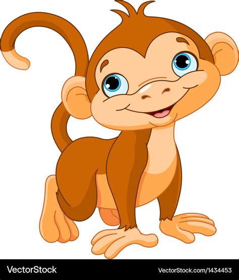 Baby Monkey Royalty Free Vector Image Vectorstock