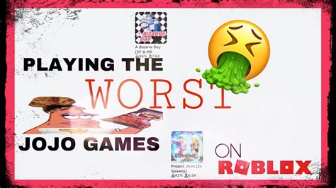 Playing The Worst Jojo Games On Roblox Mobile Youtube