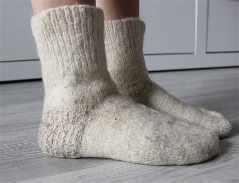100 pure organic wool socks handmade thick undyed socks hand etsy