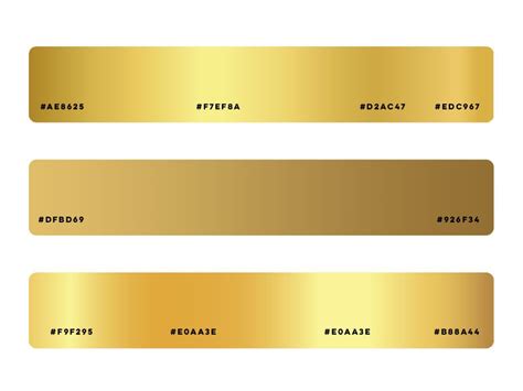 Metallic Gold Color Palette