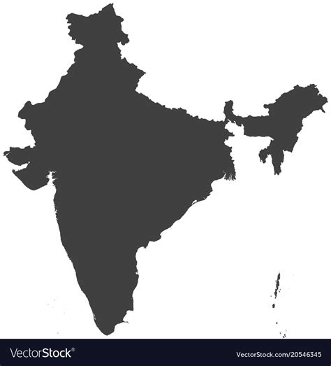 Map Of India Royalty Free Vector Image Vectorstock