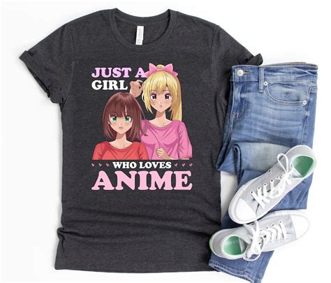 Anime Shirt Just A Girl Who Loves Anime Womens Anime Etsy