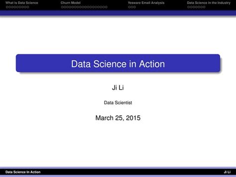 Data Science Inaction Ppt