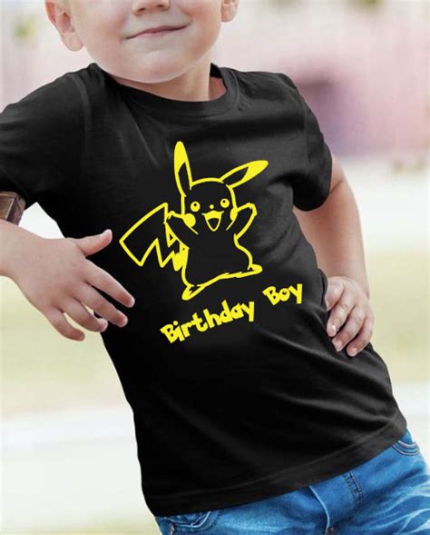 Birthday Pokemon T Shirt For Kids Shop Around The Corner Studio