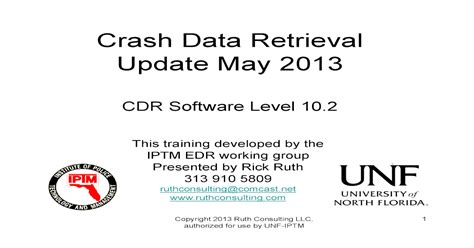 Crash Data Retrieval Update May 2013 - Ruth Update for ...