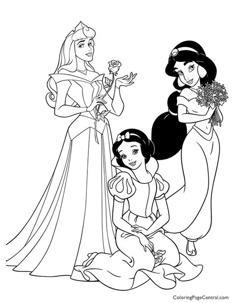 All The Disney Princesses Coloring Pages Disney Car Coloring Pages