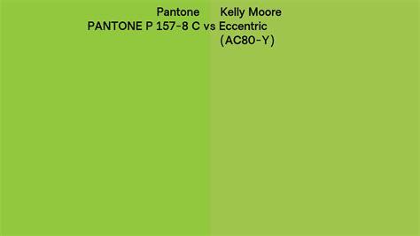 Pantone P 157 8 C Vs Kelly Moore Eccentric Ac80 Y Side By Side Comparison