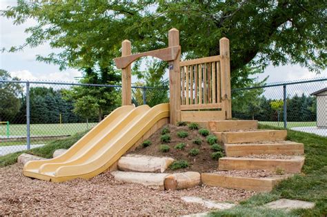 Natural Playground Hill Slide By Ape Play Area Backyard Natural