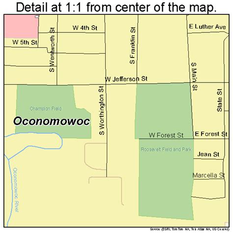 Oconomowoc Wisconsin Street Map 5559250