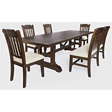 Jofran Bakersfield 6pc 1901 110 Dining W Bench 6 Piece Dining Table