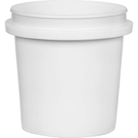 12 Pint 8 Oz White Hdpe Plastic Pry Off Container The Cary Company