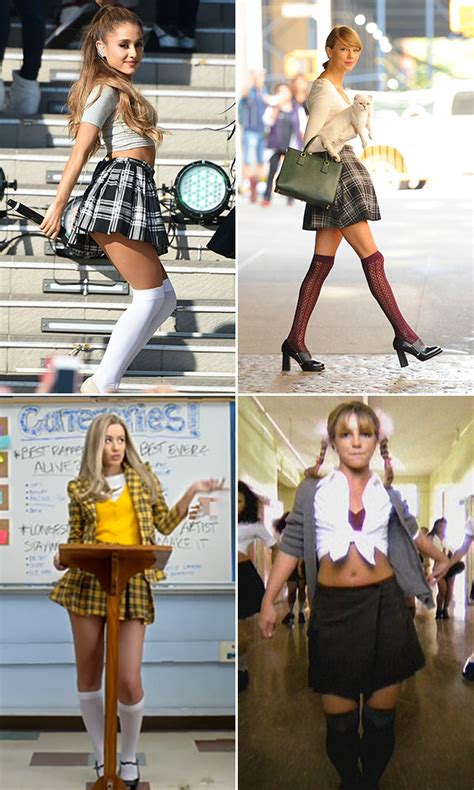 Pics Ariana Grande Schoolgirl Outfit Photos Of Stars In Sexy Clothes Hollywood Life