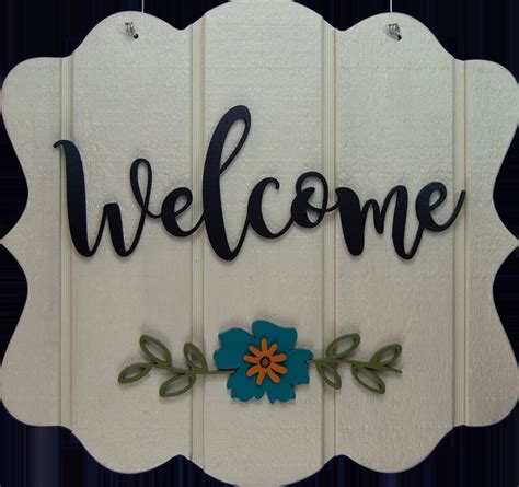 Welcome Wood Signwelcome Sign Front Door Sign Greeting Wood Sign