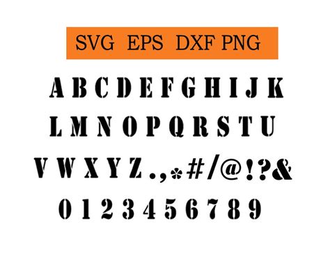 Free Stencil Fonts SVG