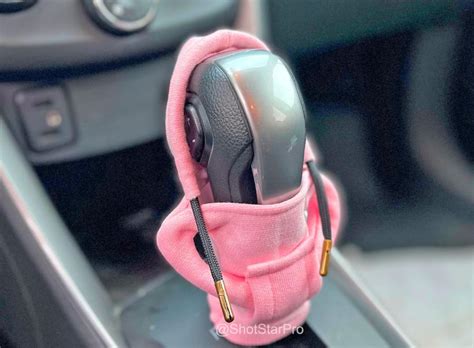 this gear shift knob hoodie sweatshirt for your car keeps your shifter nice and toasty through