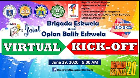Brigada Eskwela And Oplan Balik Eskwela Virtual Kick Off 2020 Youtube
